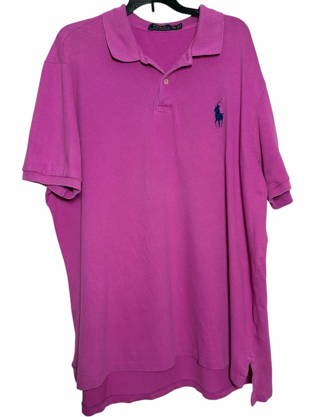 Polo Ralph Lauren Men’s Cotton Polo Larger Pony Magenta Pink Purple Navy XXL